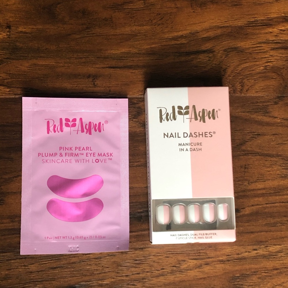 Red Aspen Nail Dashes & Plumping and Firming Eye Mask